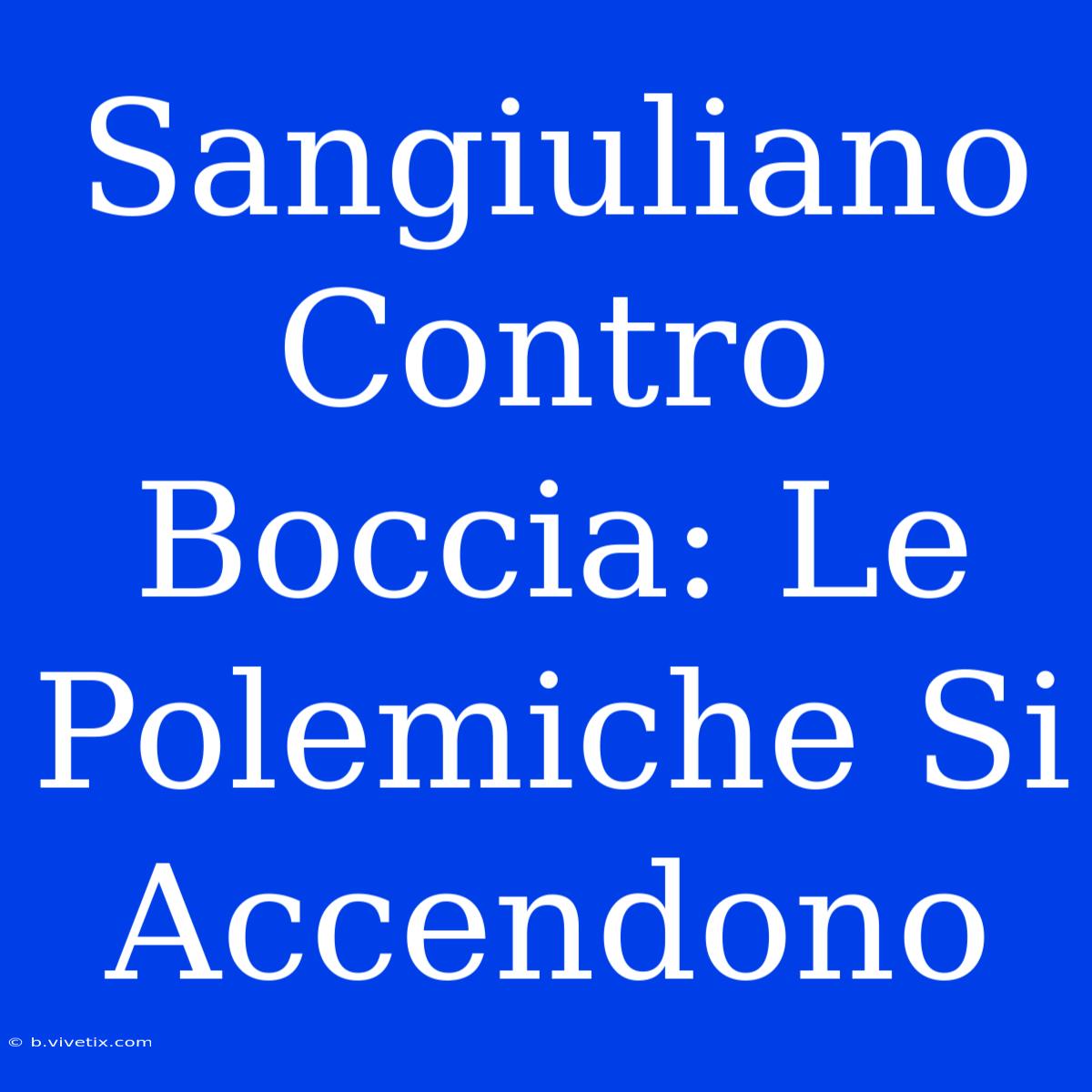 Sangiuliano Contro Boccia: Le Polemiche Si Accendono