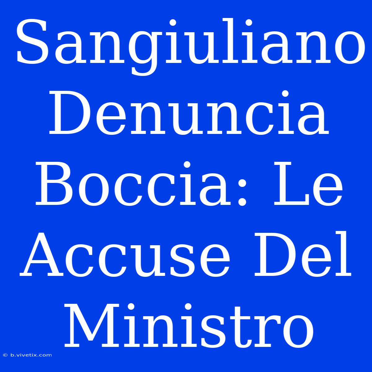 Sangiuliano Denuncia Boccia: Le Accuse Del Ministro