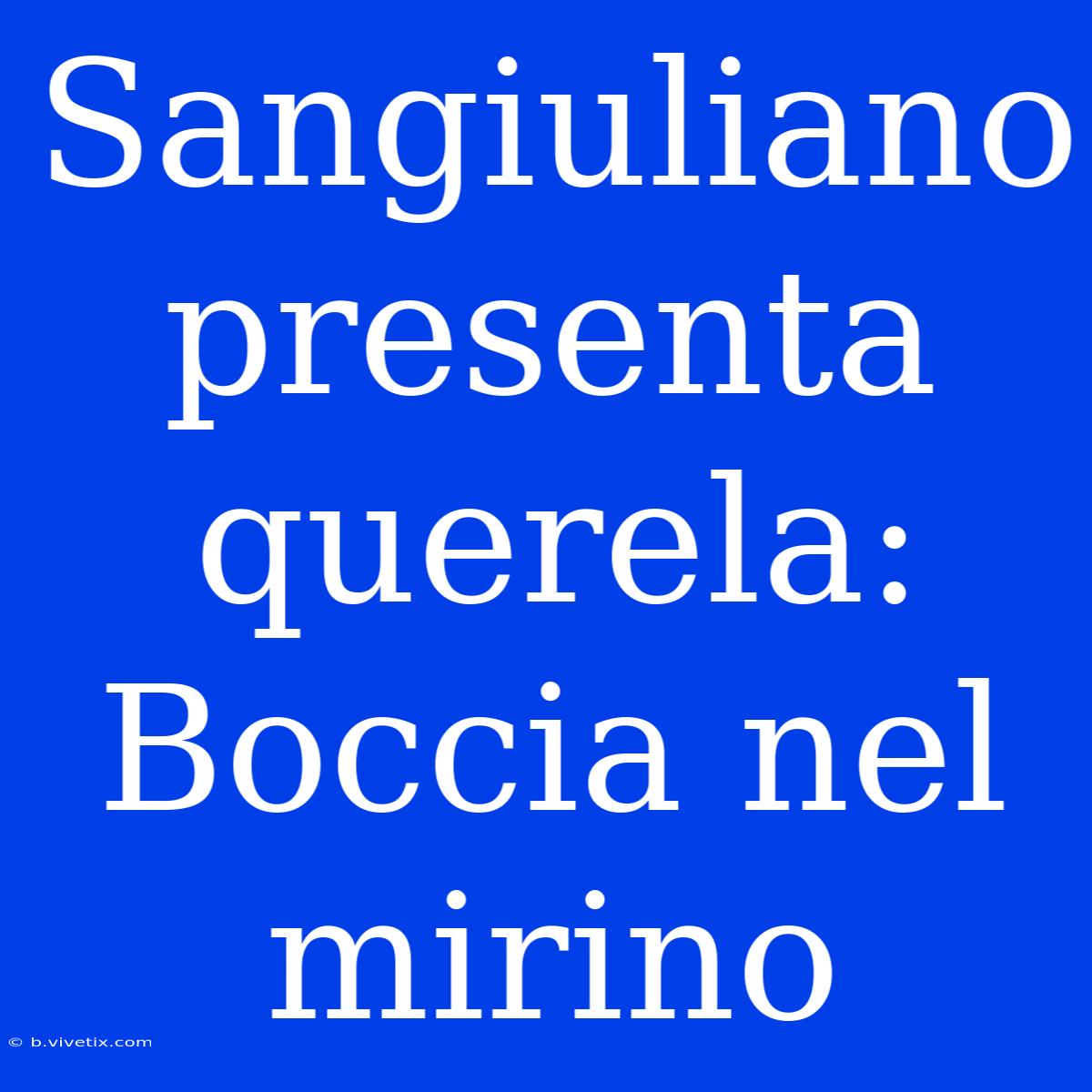 Sangiuliano Presenta Querela: Boccia Nel Mirino