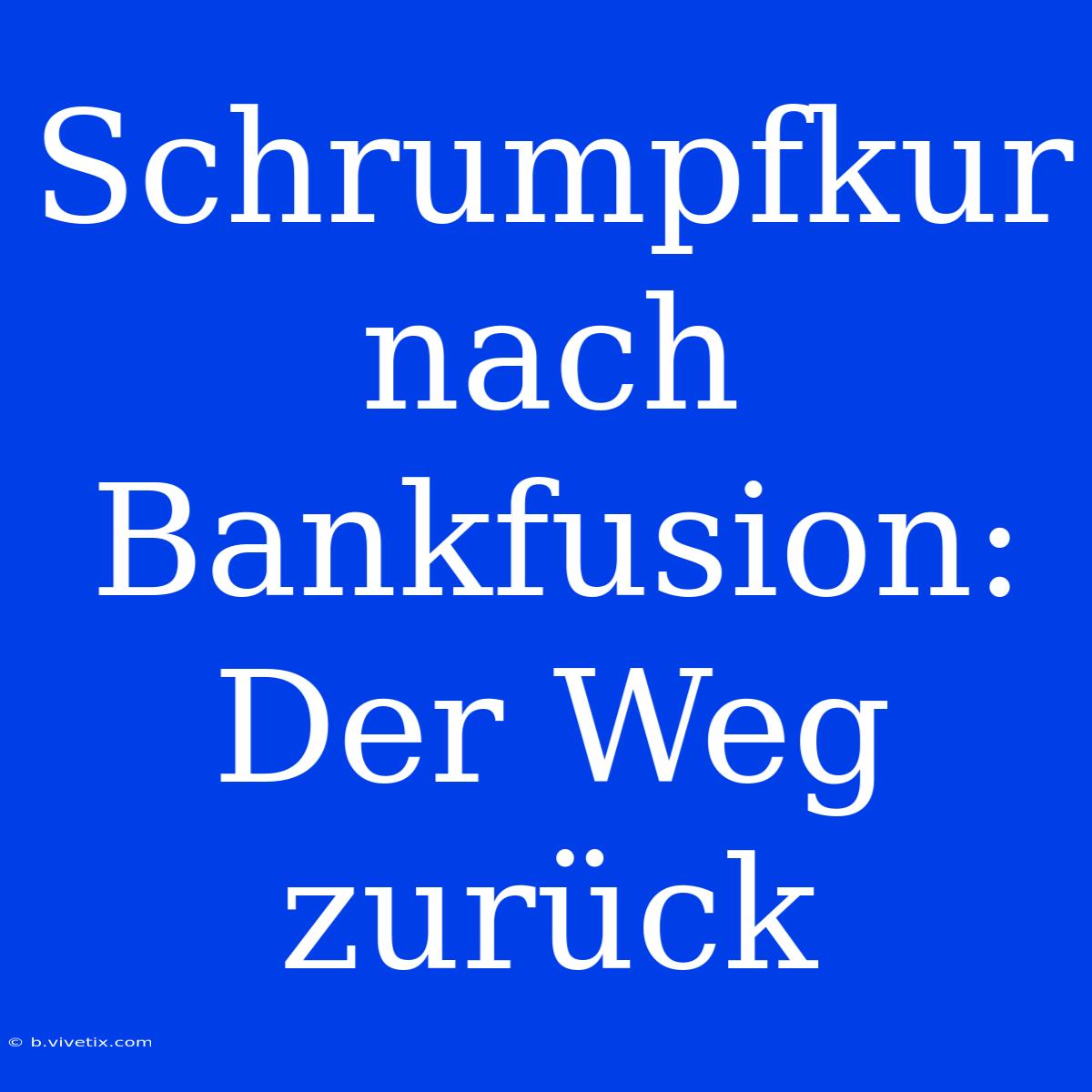 Schrumpfkur Nach Bankfusion: Der Weg Zurück