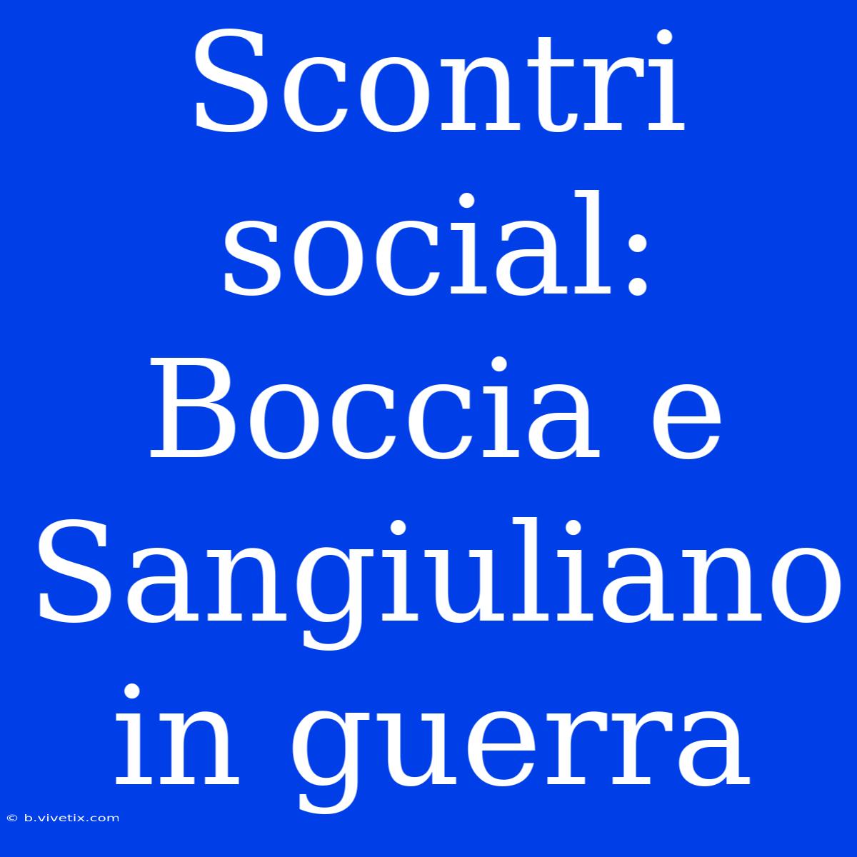 Scontri Social: Boccia E Sangiuliano In Guerra