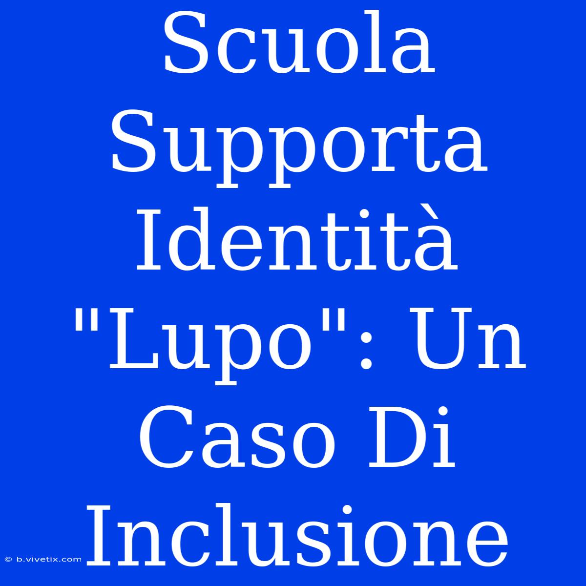 Scuola Supporta Identità 