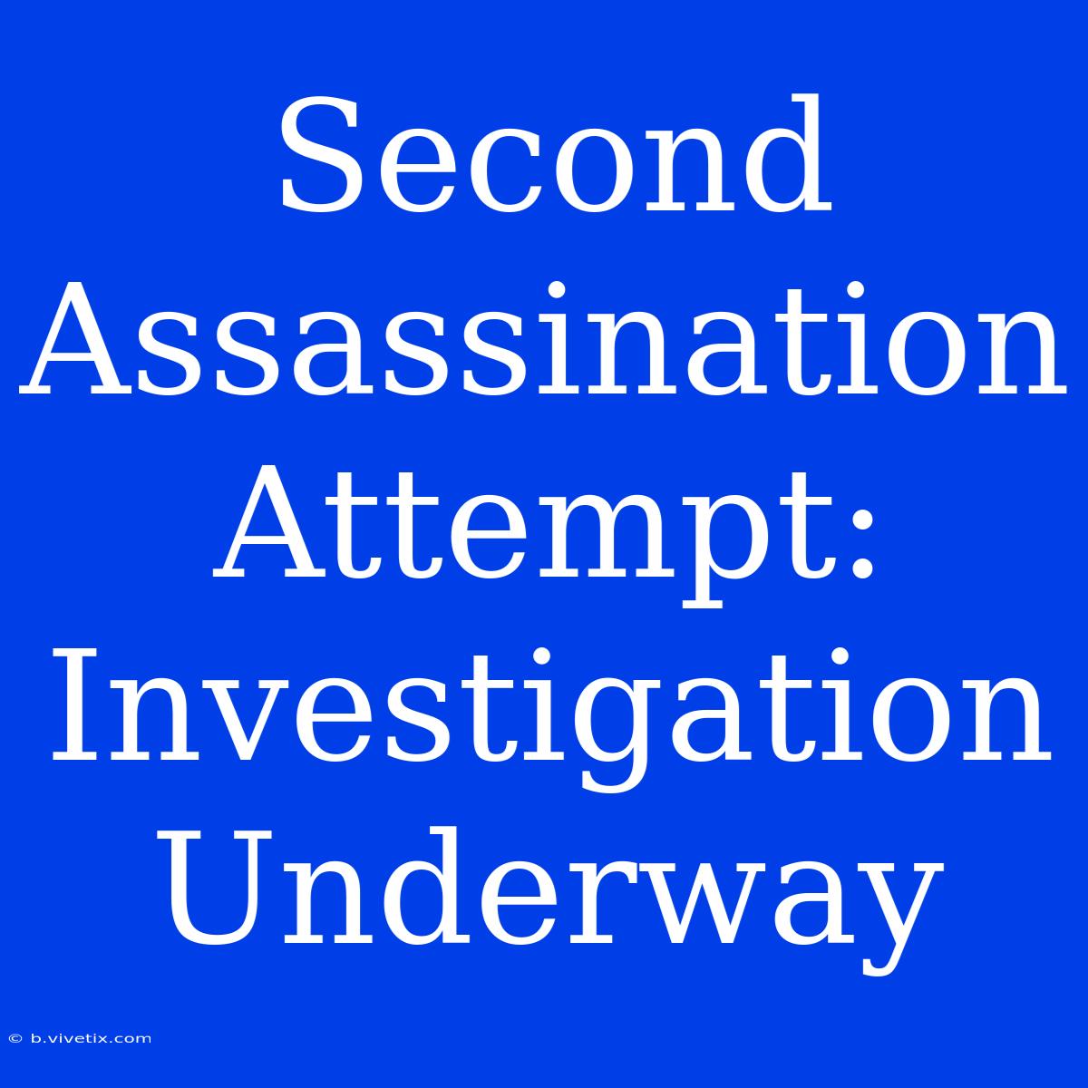 Second Assassination Attempt: Investigation Underway