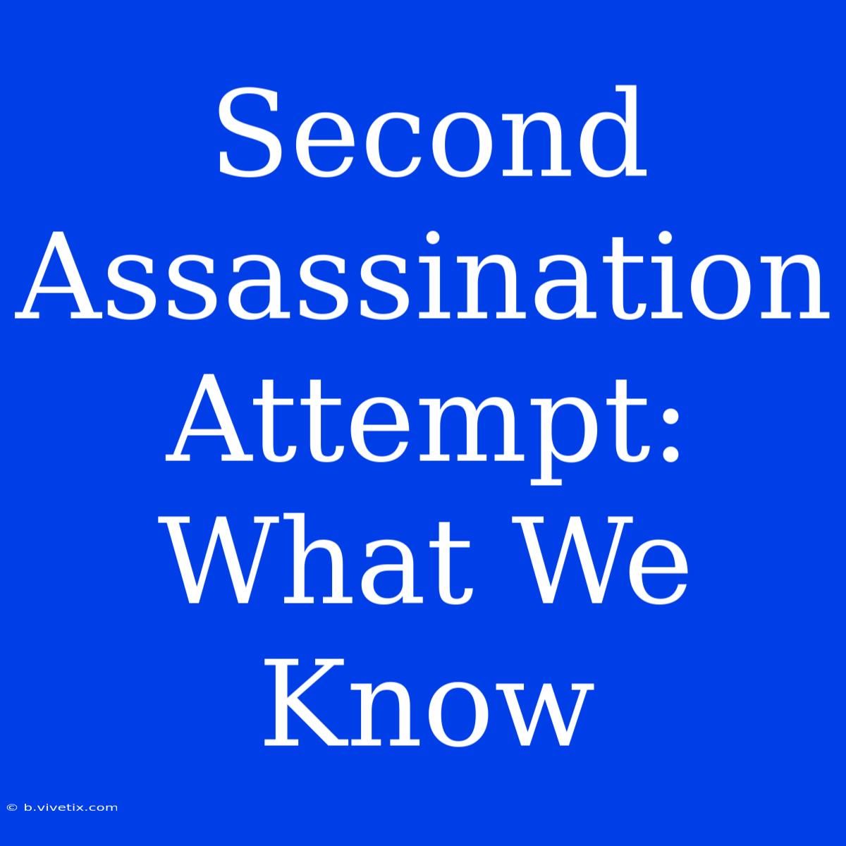 Second Assassination Attempt: What We Know