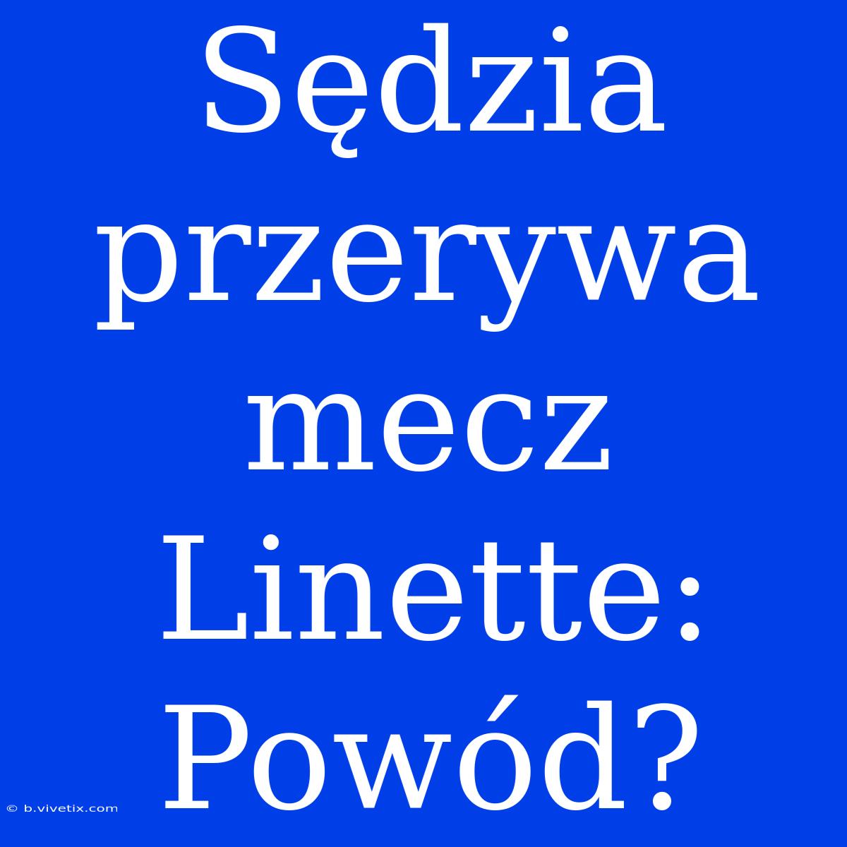 Sędzia Przerywa Mecz Linette: Powód?