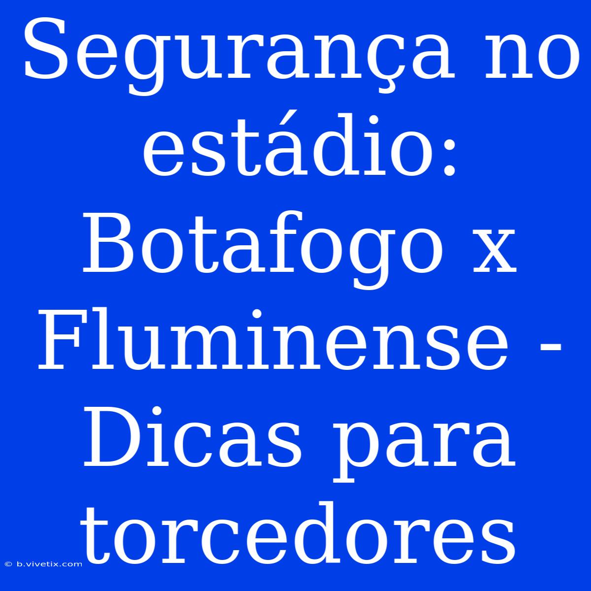 Segurança No Estádio: Botafogo X Fluminense - Dicas Para Torcedores