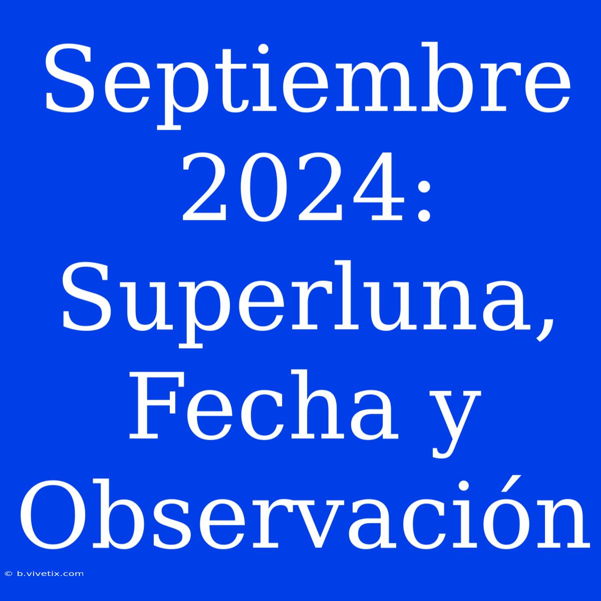 Septiembre 2024: Superluna, Fecha Y Observación