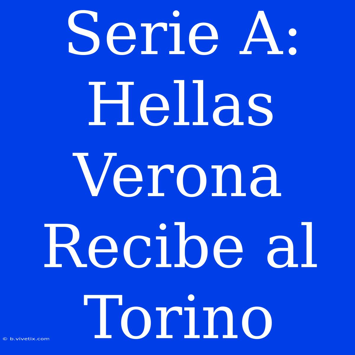 Serie A: Hellas Verona Recibe Al Torino