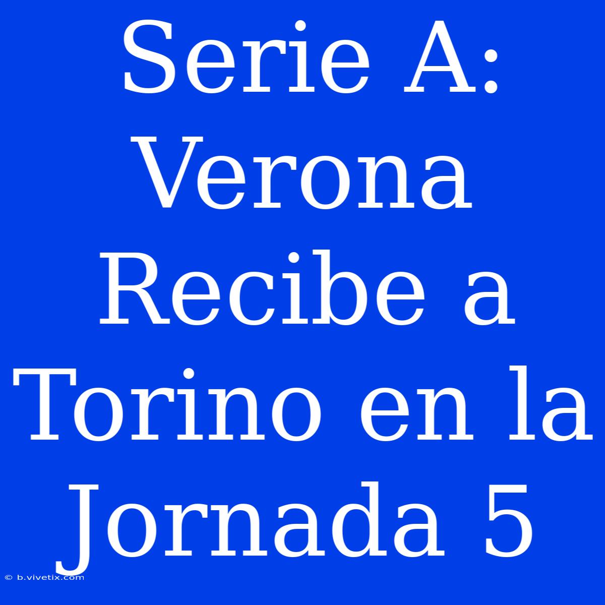 Serie A: Verona Recibe A Torino En La Jornada 5