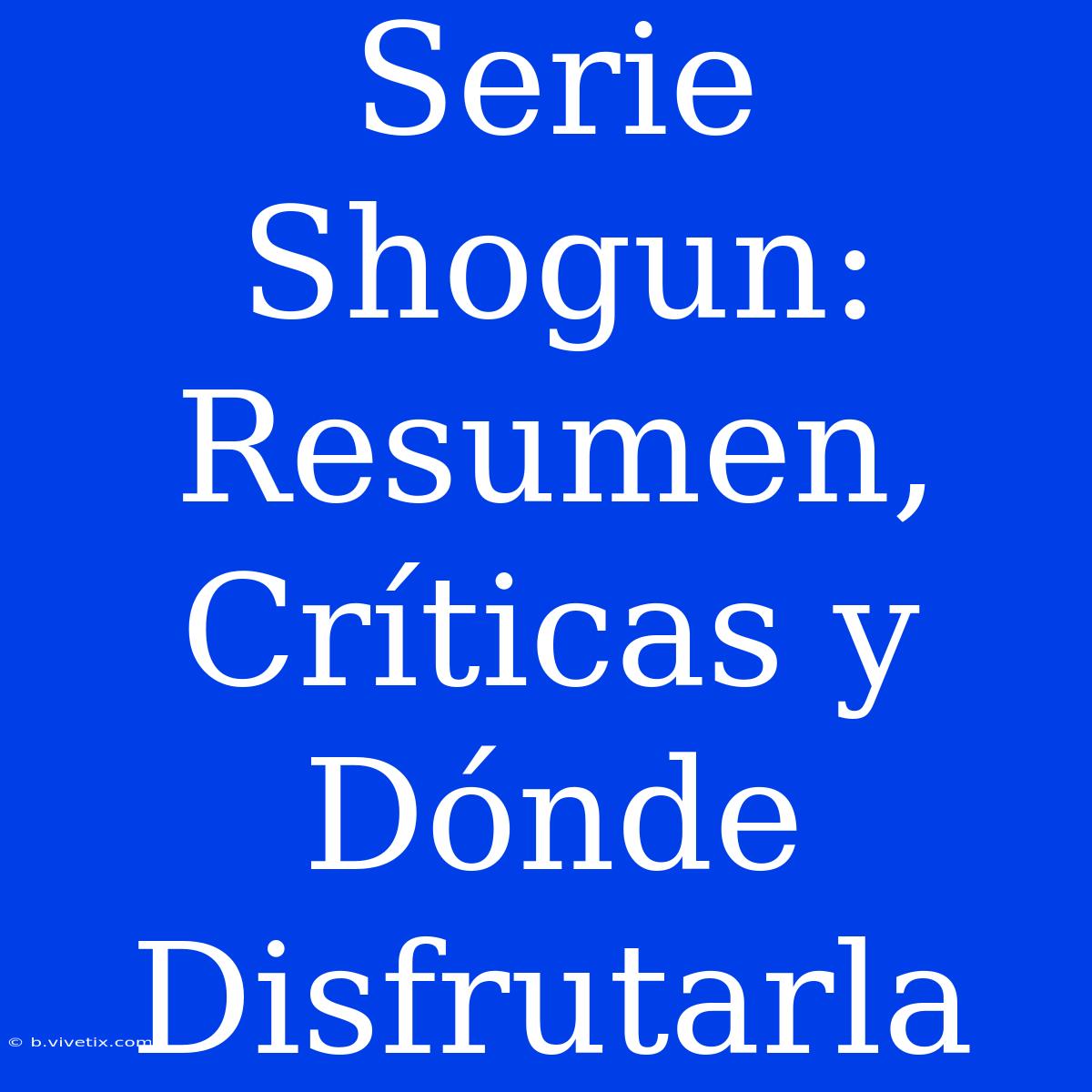 Serie Shogun: Resumen, Críticas Y Dónde Disfrutarla