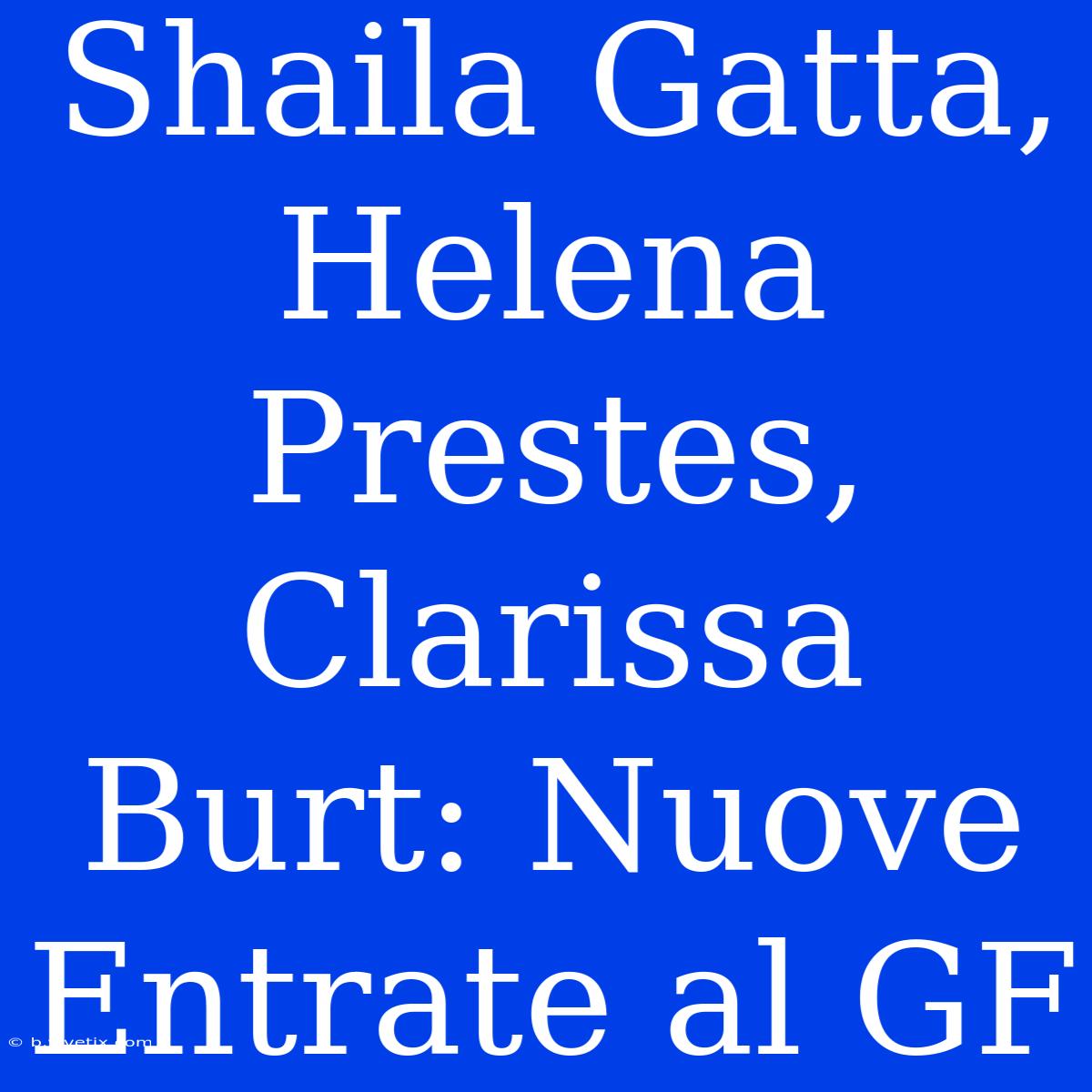 Shaila Gatta, Helena Prestes, Clarissa Burt: Nuove Entrate Al GF