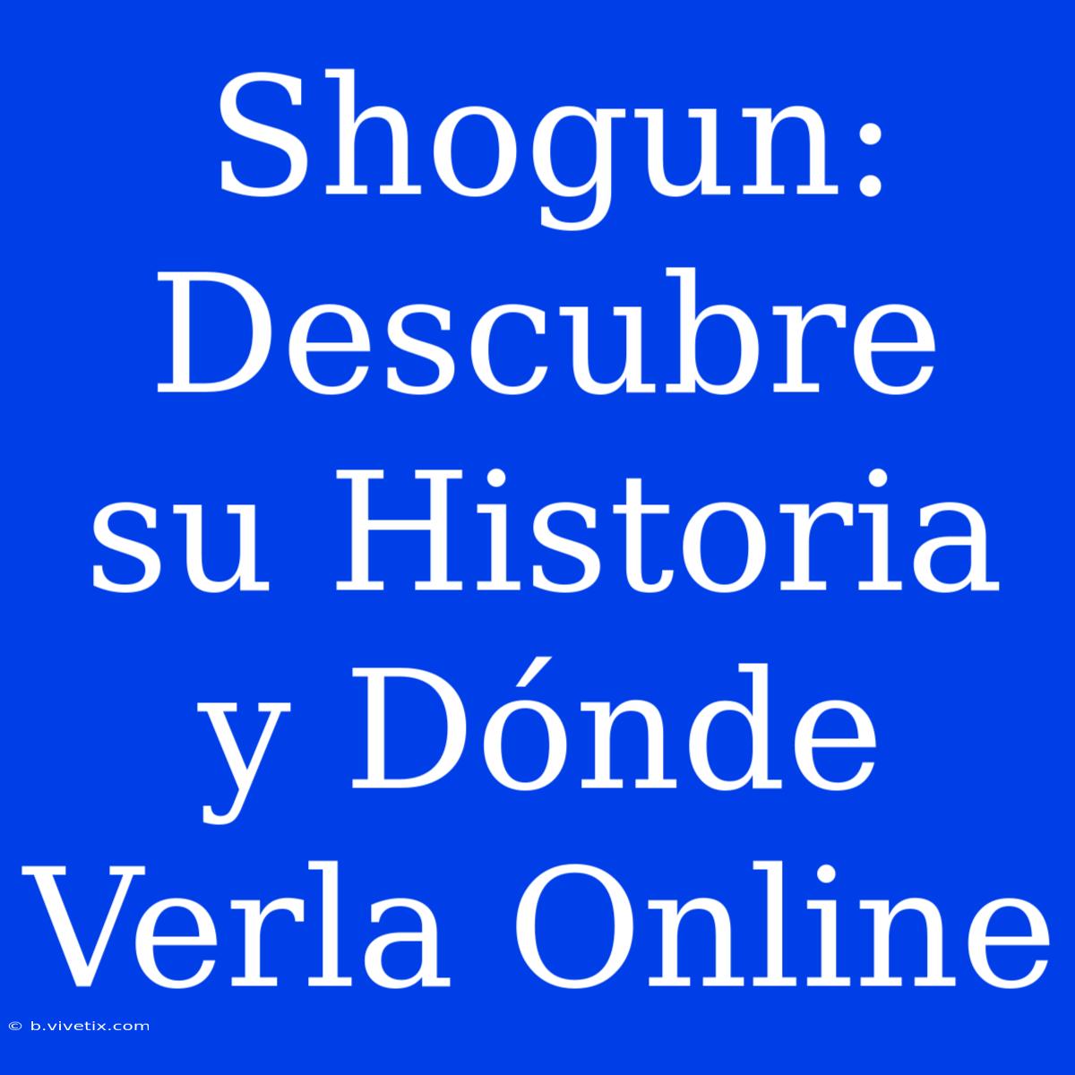 Shogun: Descubre Su Historia Y Dónde Verla Online