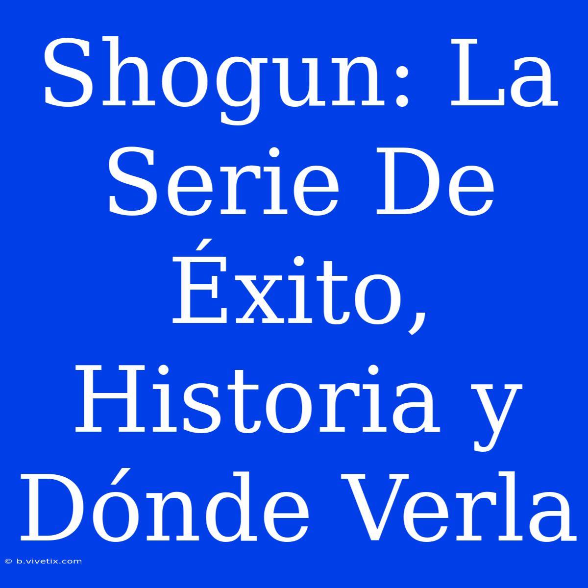 Shogun: La Serie De Éxito, Historia Y Dónde Verla