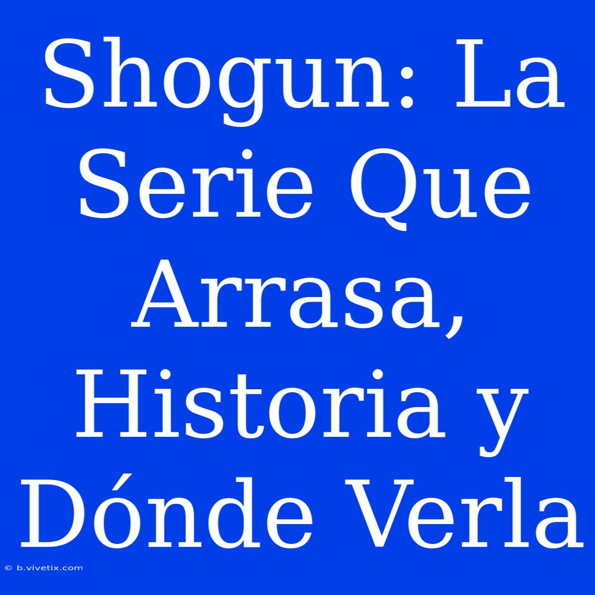 Shogun: La Serie Que Arrasa, Historia Y Dónde Verla