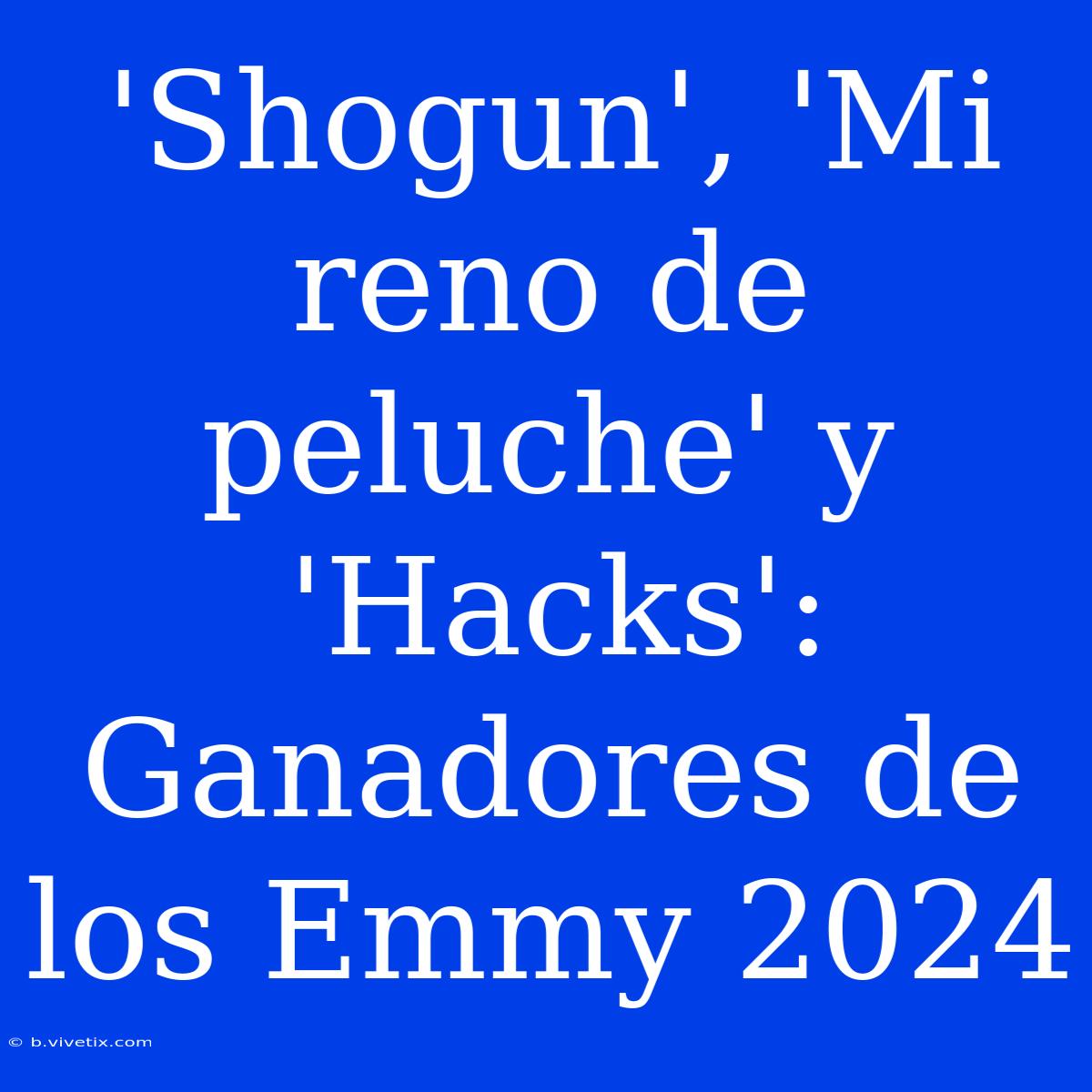 'Shogun', 'Mi Reno De Peluche' Y 'Hacks': Ganadores De Los Emmy 2024