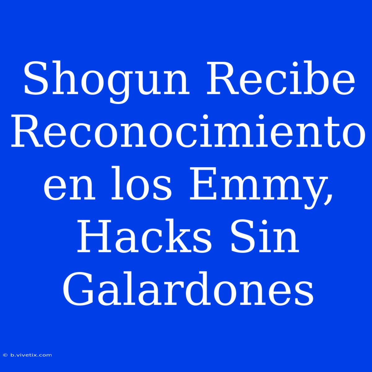 Shogun Recibe Reconocimiento En Los Emmy, Hacks Sin Galardones