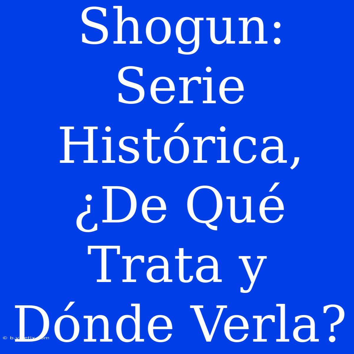 Shogun: Serie Histórica, ¿De Qué Trata Y Dónde Verla?