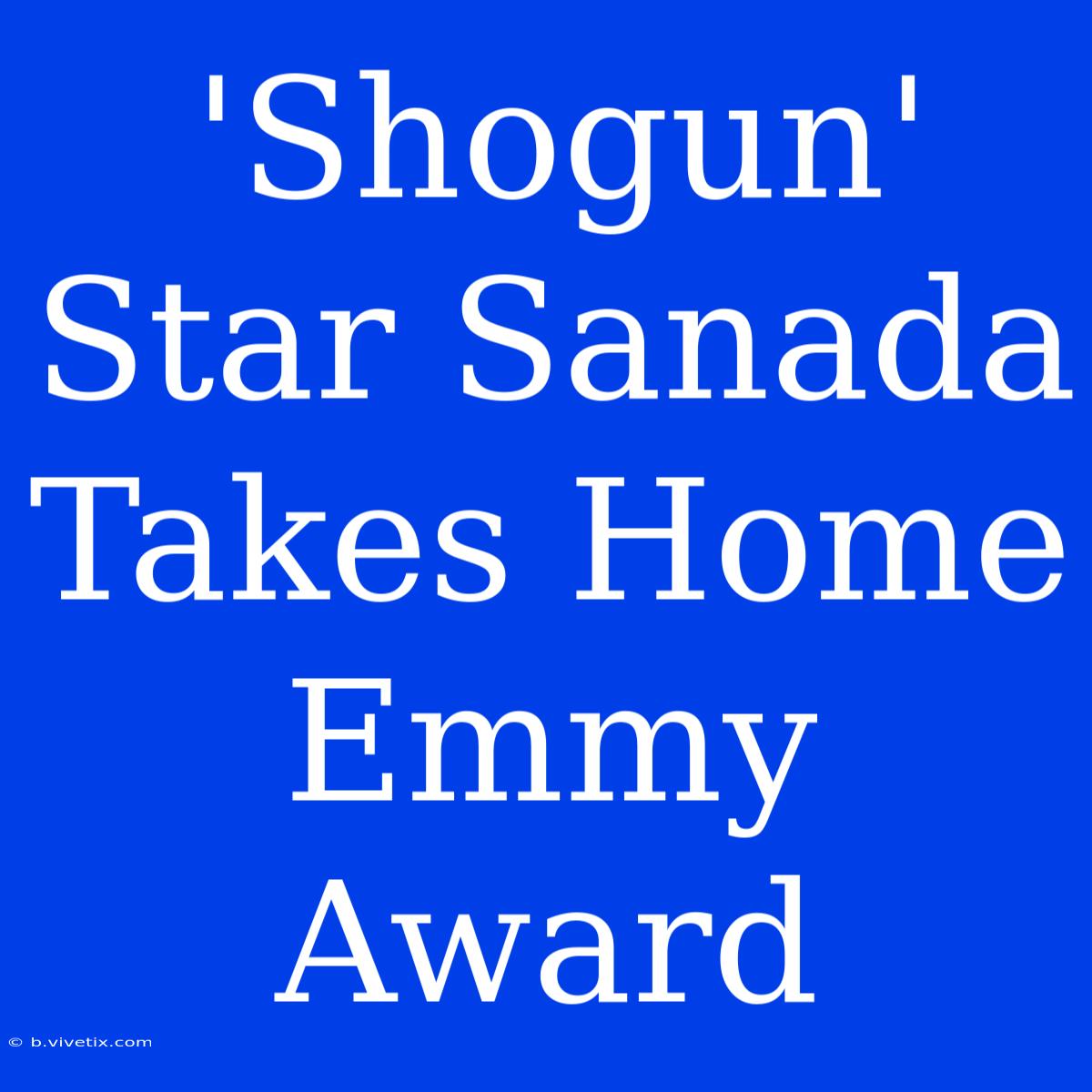 'Shogun' Star Sanada Takes Home Emmy Award