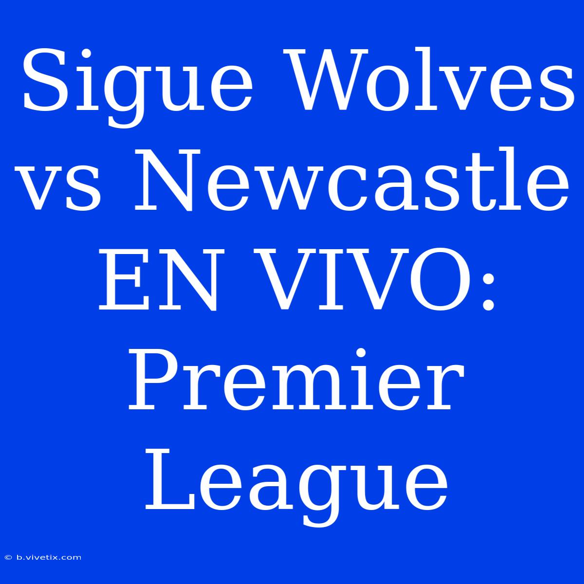 Sigue Wolves Vs Newcastle EN VIVO: Premier League