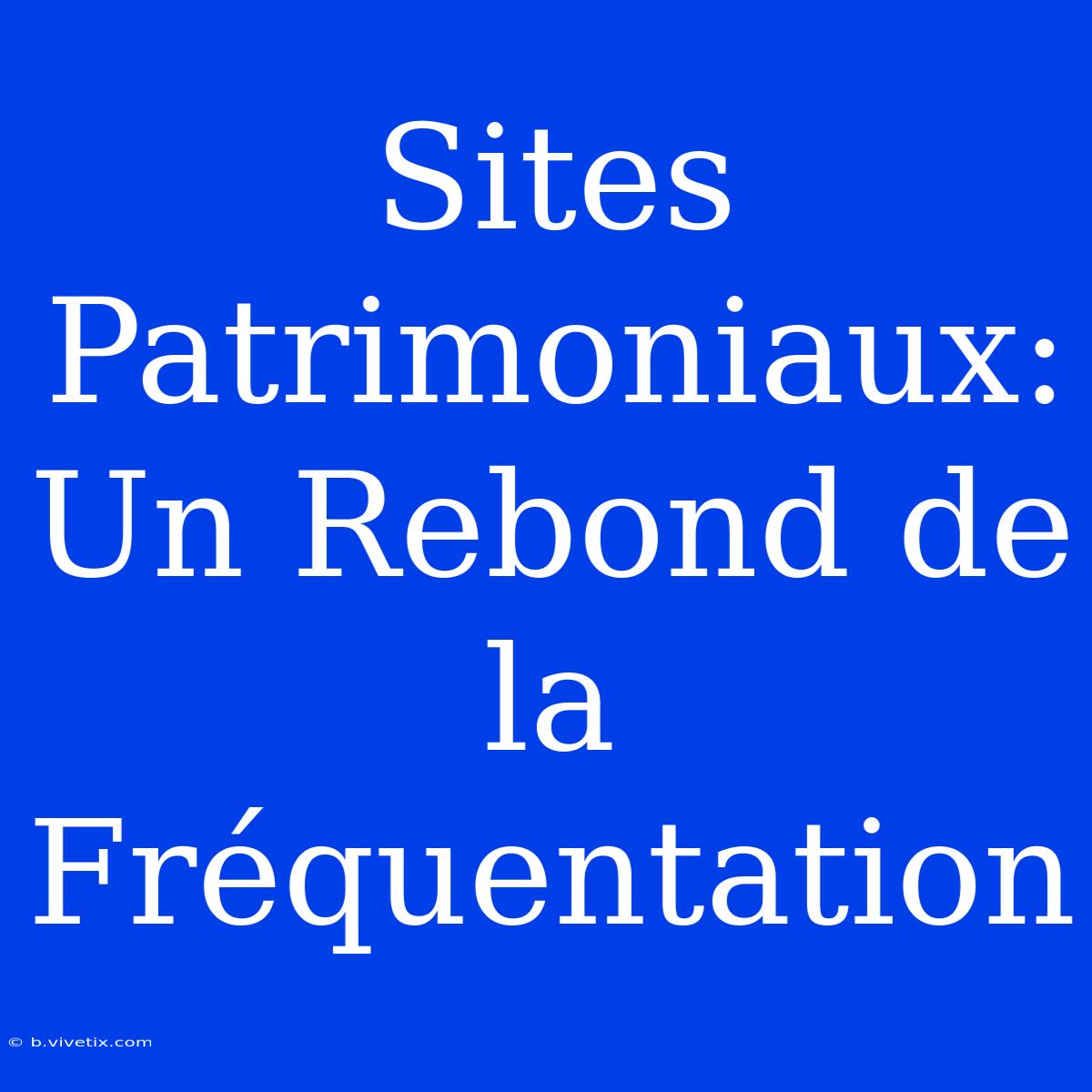 Sites Patrimoniaux: Un Rebond De La Fréquentation