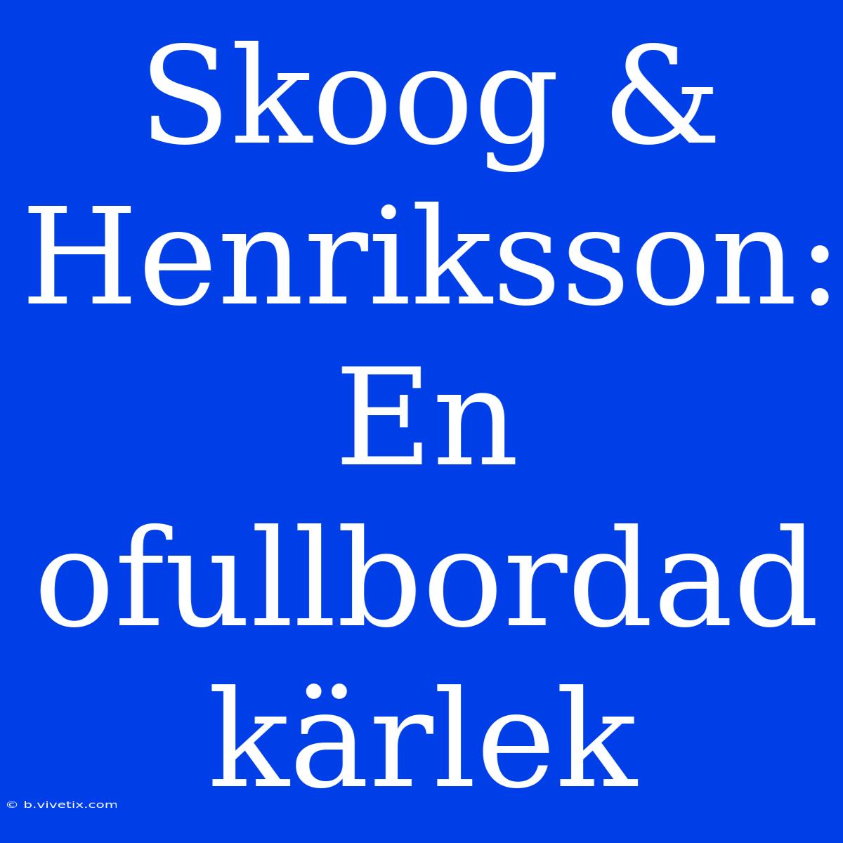 Skoog & Henriksson: En Ofullbordad Kärlek