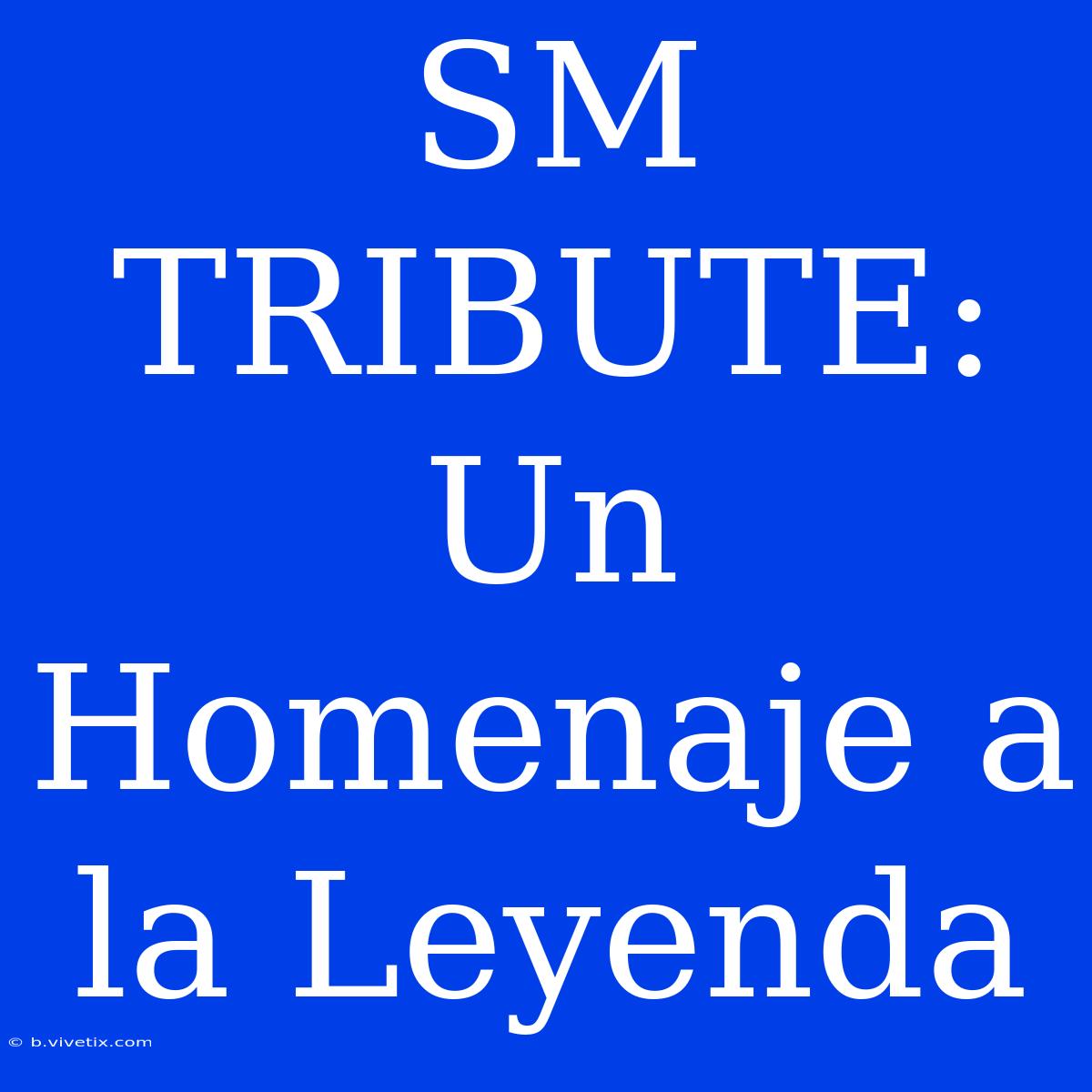 SM TRIBUTE: Un Homenaje A La Leyenda