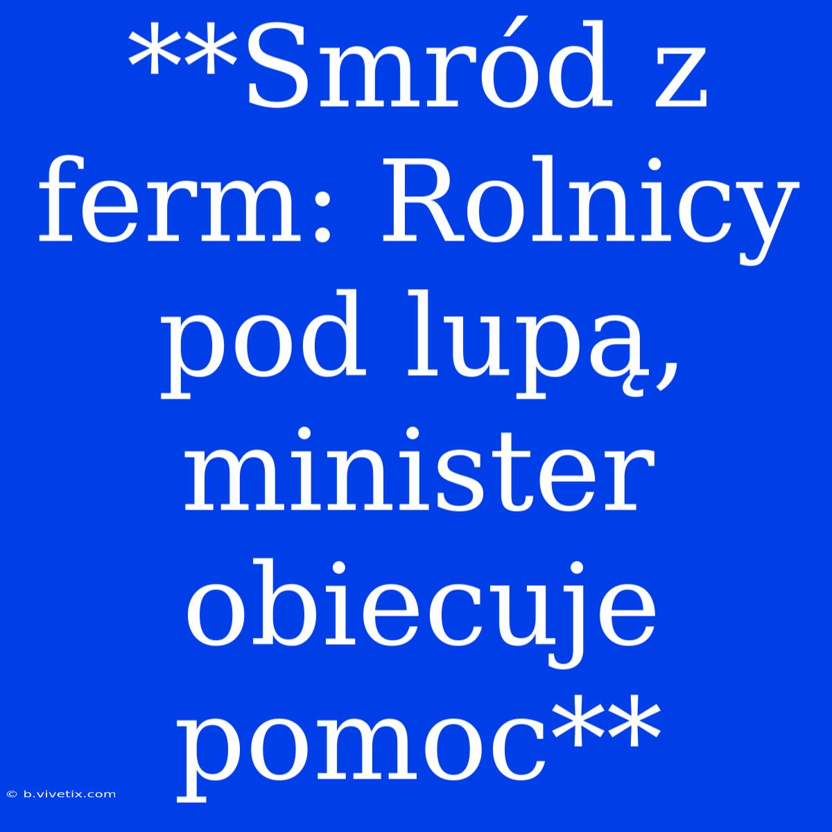 **Smród Z Ferm: Rolnicy Pod Lupą, Minister Obiecuje Pomoc**