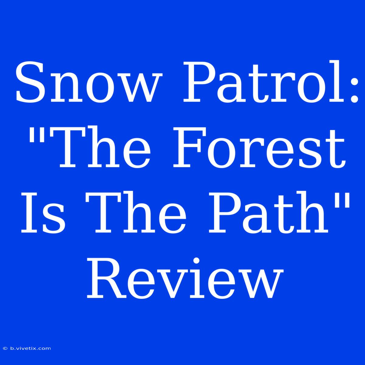 Snow Patrol: 