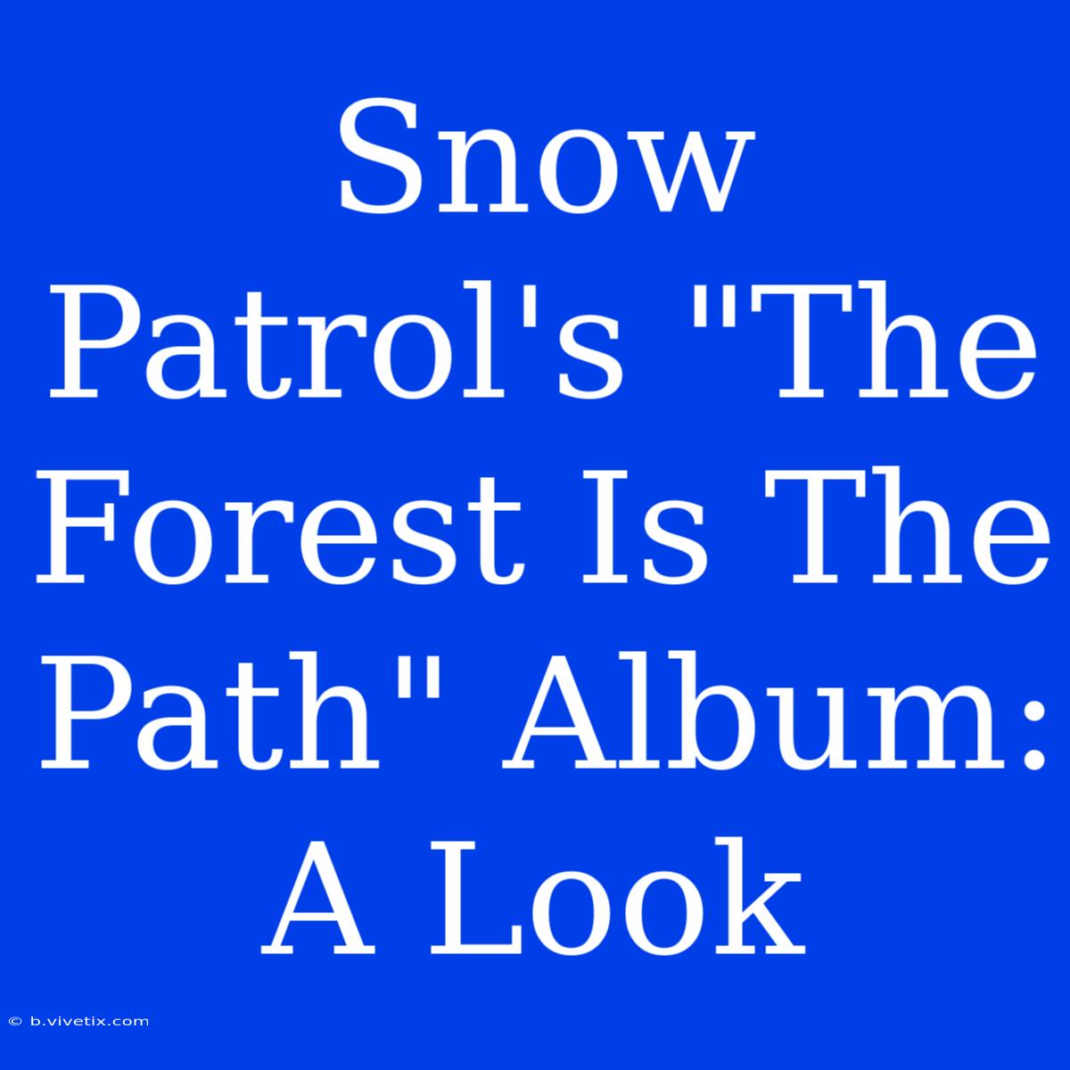 Snow Patrol's 