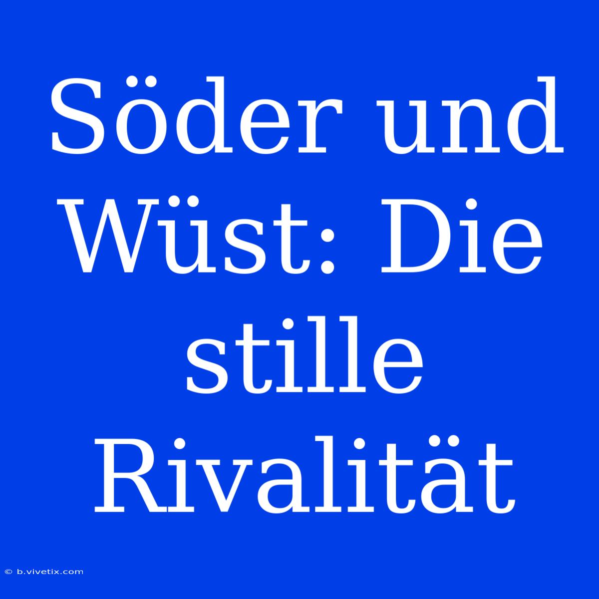 Söder Und Wüst: Die Stille Rivalität