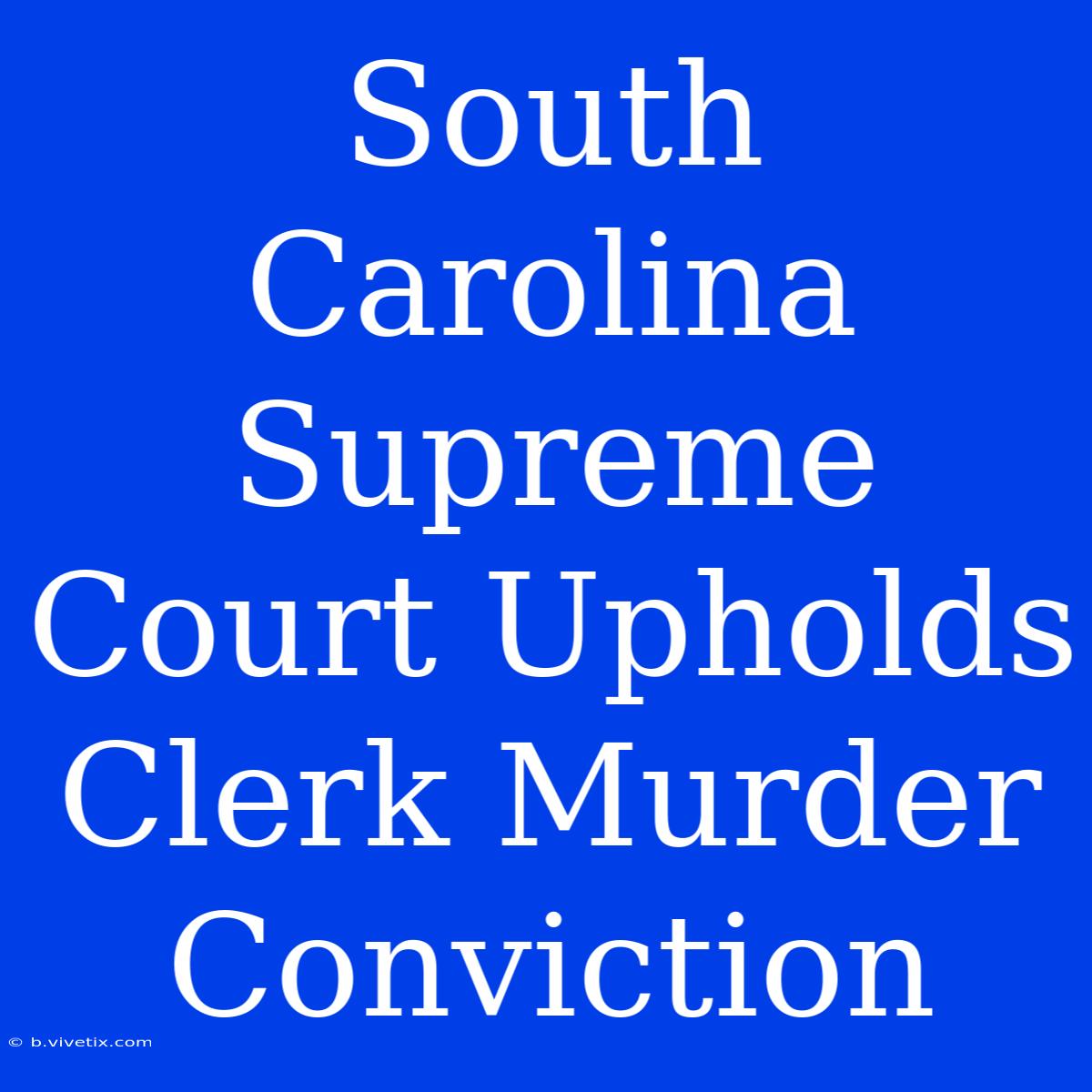 South Carolina Supreme Court Upholds Clerk Murder Conviction