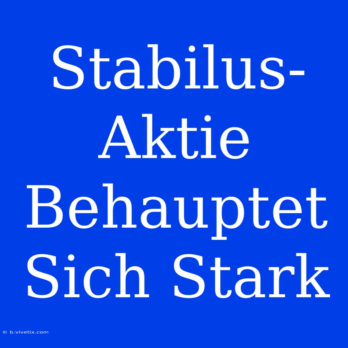 Stabilus-Aktie Behauptet Sich Stark