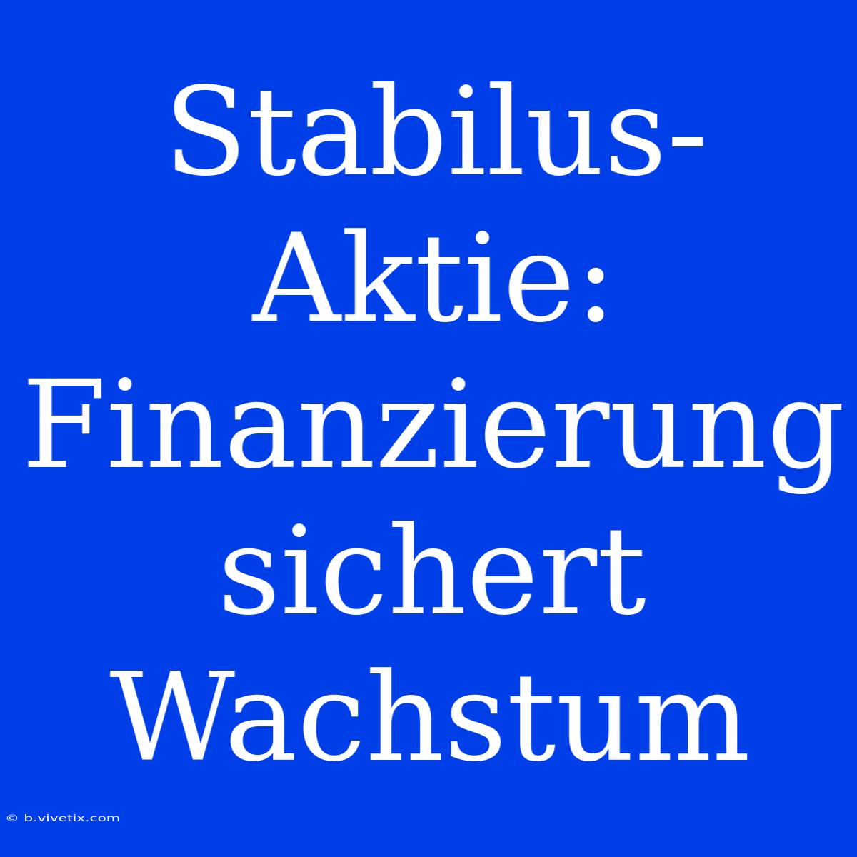 Stabilus-Aktie: Finanzierung Sichert Wachstum