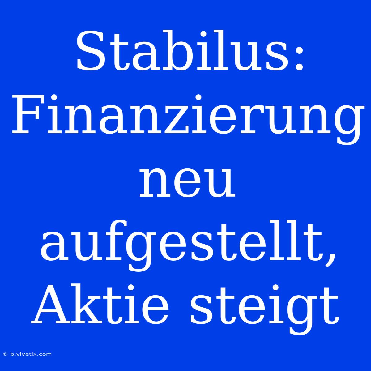 Stabilus: Finanzierung Neu Aufgestellt, Aktie Steigt