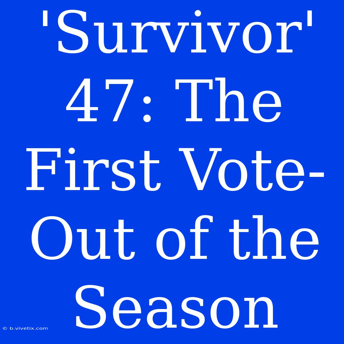 'Survivor' 47: The First Vote-Out Of The Season 