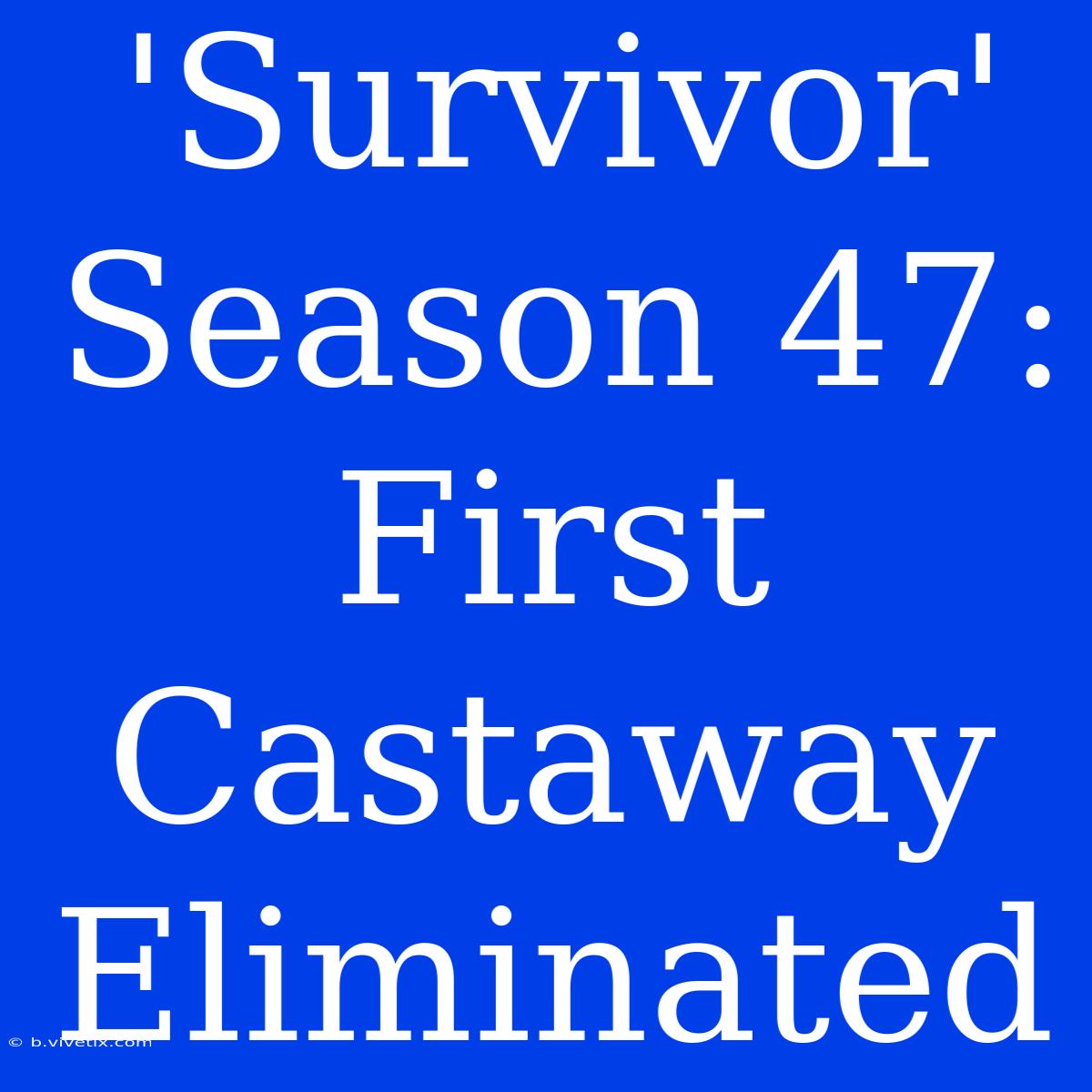 'Survivor' Season 47: First Castaway Eliminated