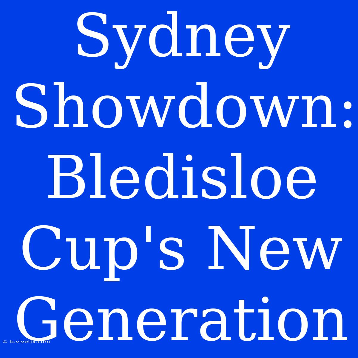 Sydney Showdown: Bledisloe Cup's New Generation