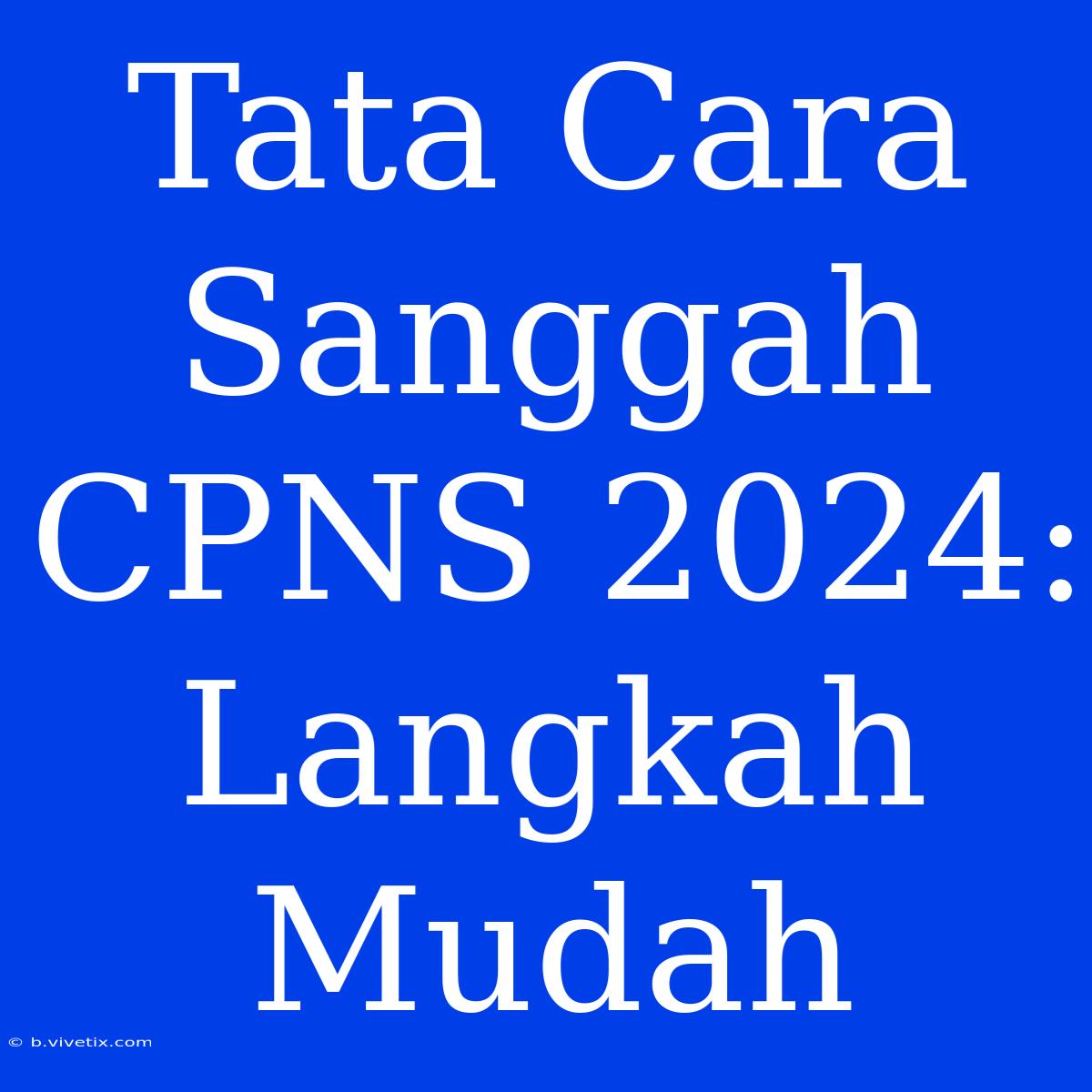 Tata Cara Sanggah CPNS 2024:  Langkah Mudah