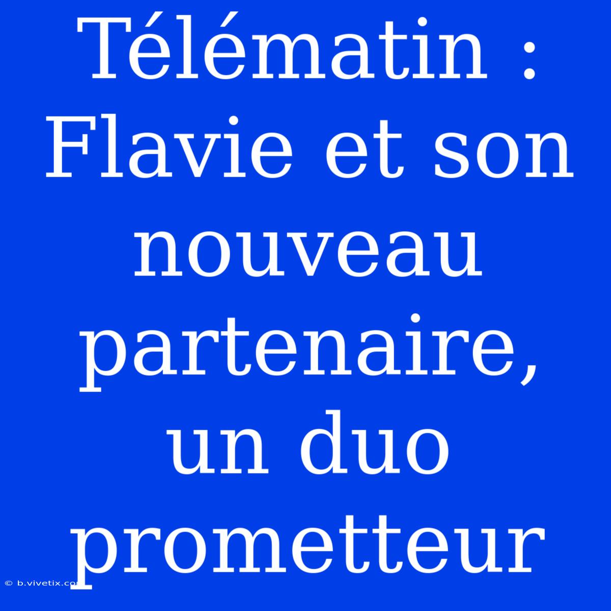 Télématin : Flavie Et Son Nouveau Partenaire, Un Duo Prometteur