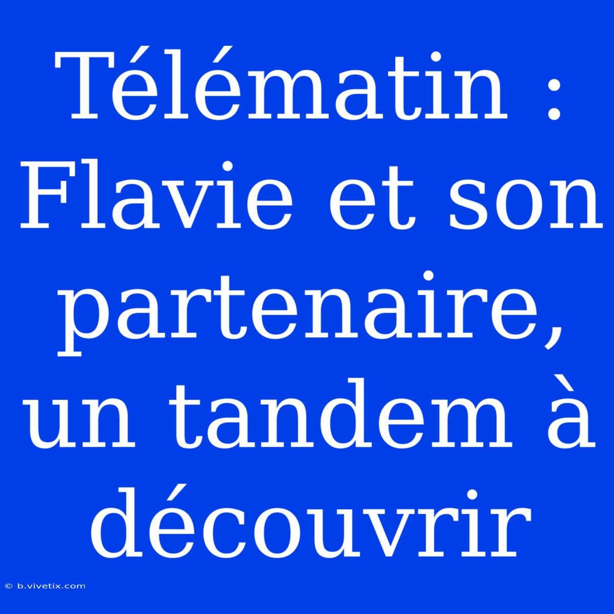 Télématin : Flavie Et Son Partenaire, Un Tandem À Découvrir