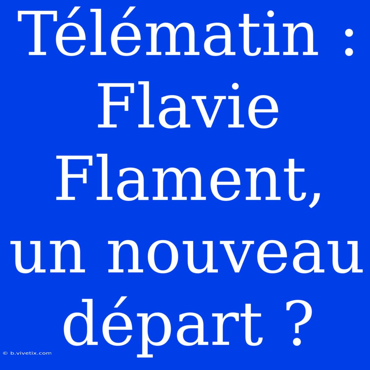 Télématin : Flavie Flament, Un Nouveau Départ ?