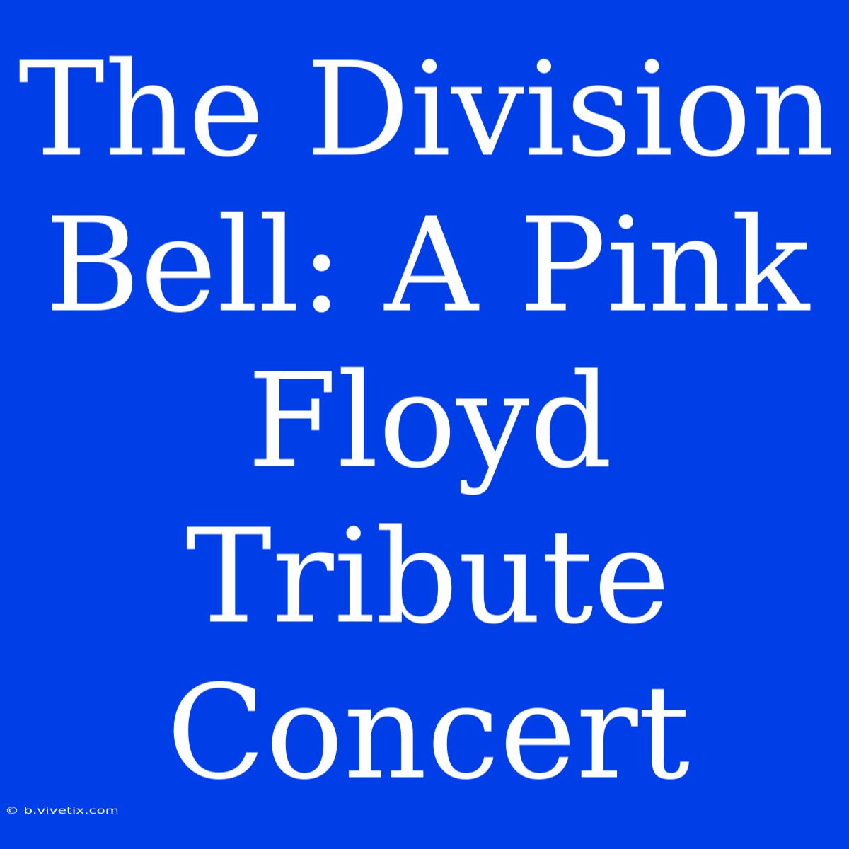 The Division Bell: A Pink Floyd Tribute Concert