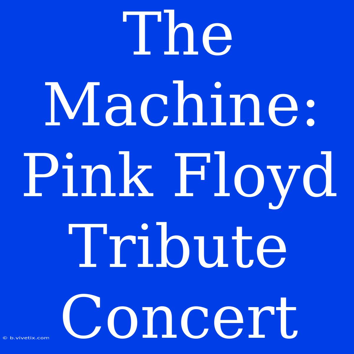 The Machine: Pink Floyd Tribute Concert