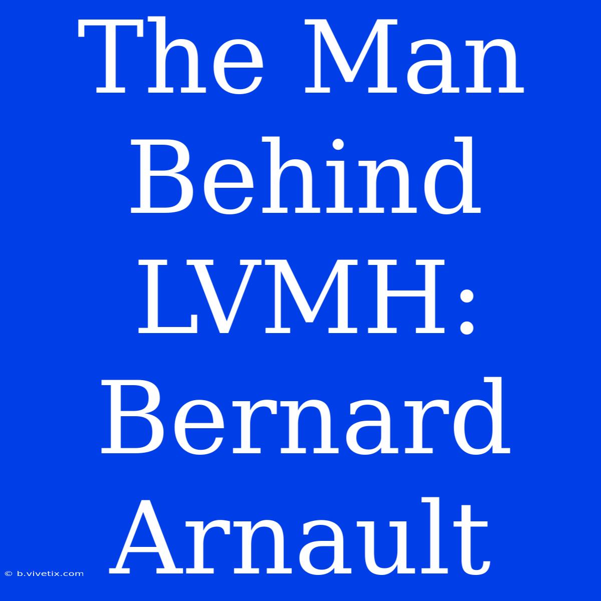 The Man Behind LVMH: Bernard Arnault 