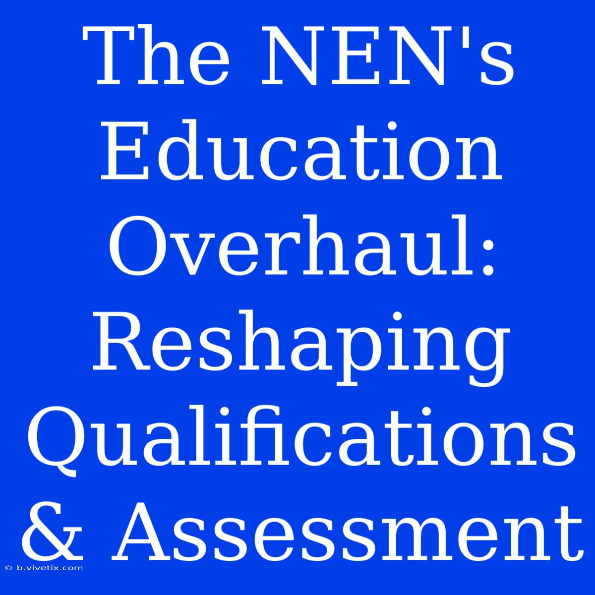 The NEN's Education Overhaul: Reshaping Qualifications & Assessment