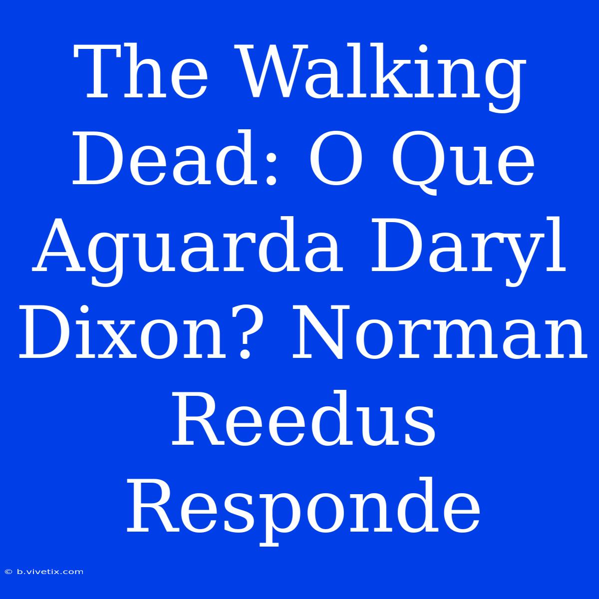 The Walking Dead: O Que Aguarda Daryl Dixon? Norman Reedus Responde