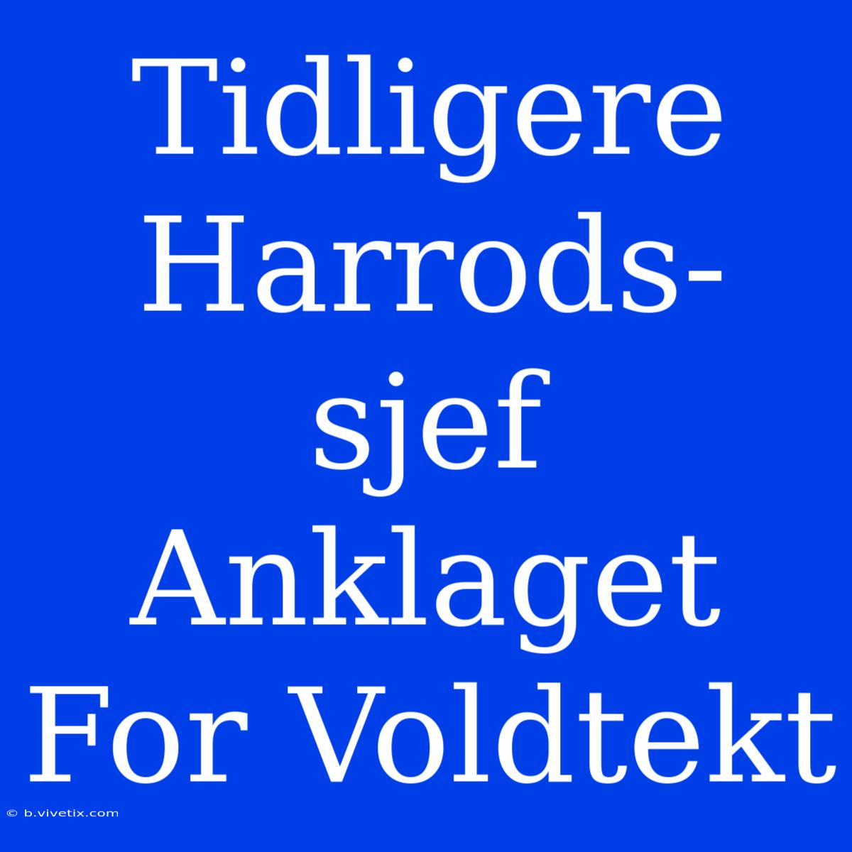 Tidligere Harrods-sjef Anklaget For Voldtekt