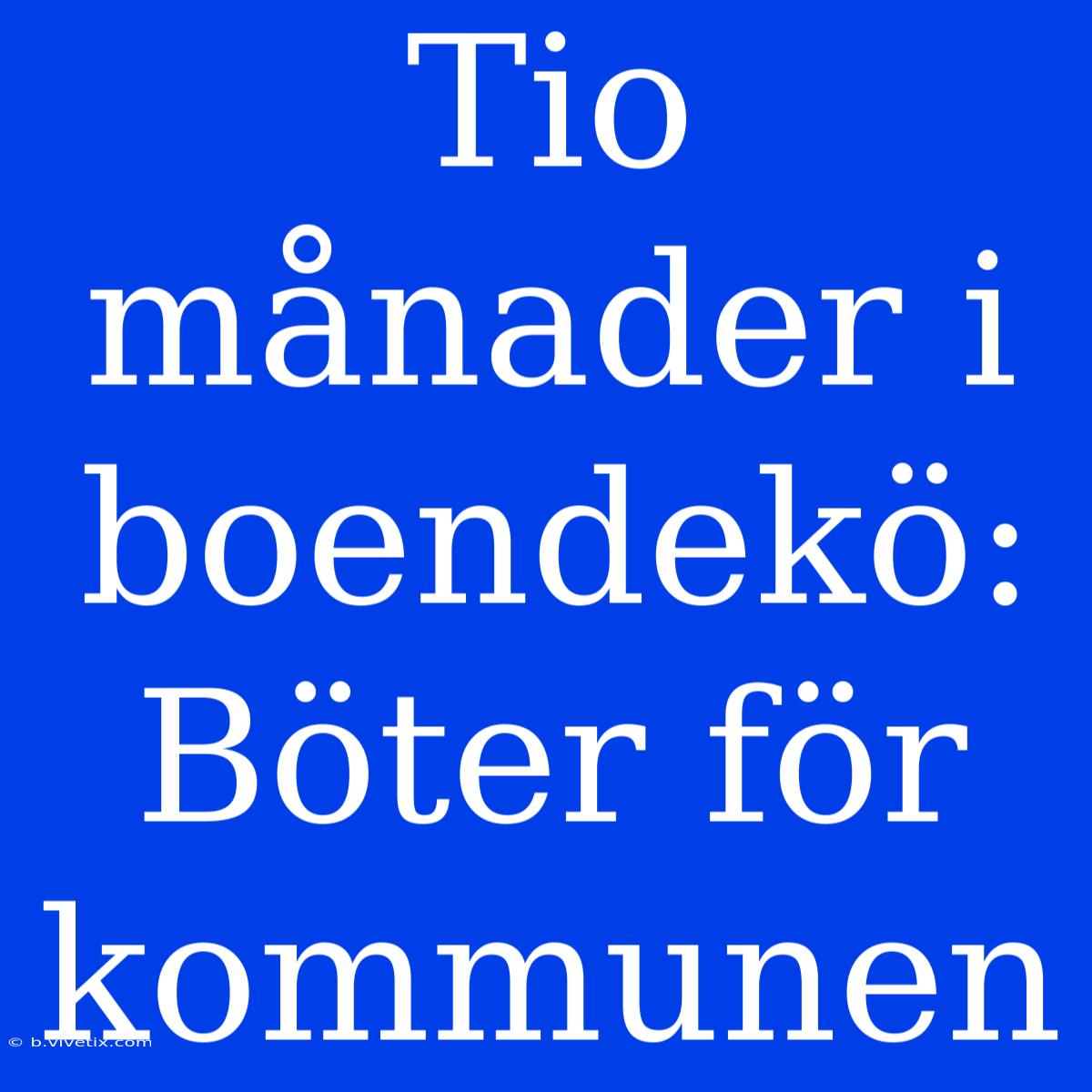 Tio Månader I Boendekö: Böter För Kommunen