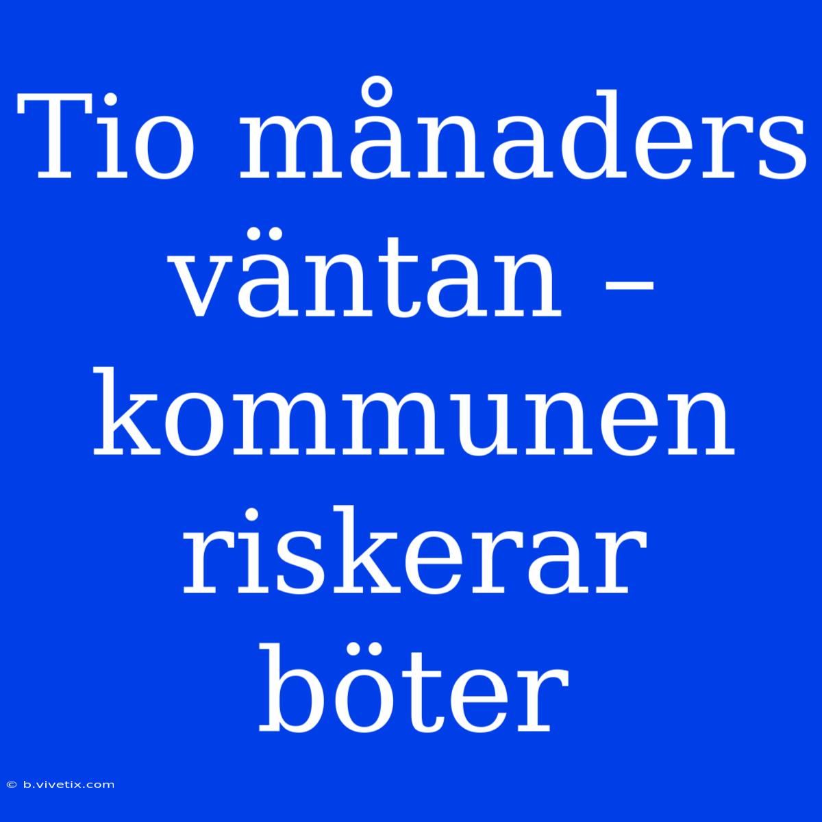 Tio Månaders Väntan – Kommunen Riskerar Böter