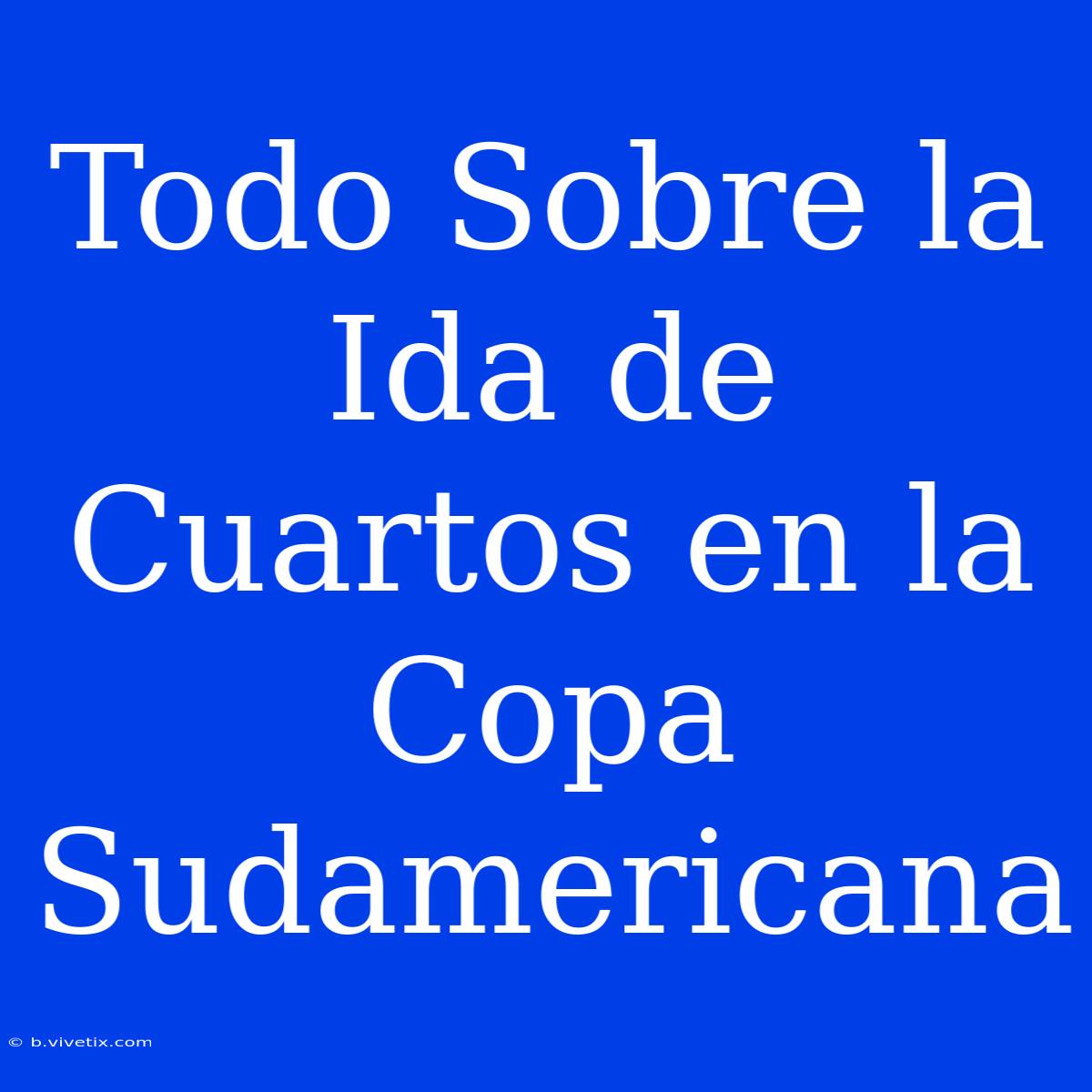 Todo Sobre La Ida De Cuartos En La Copa Sudamericana